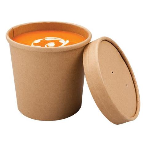 Colpac - Kraft Breathable Souper Lid Only 12oz / 350ml - main image