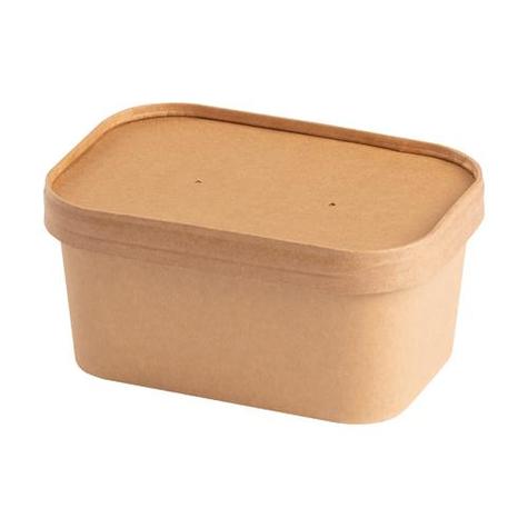 Kraft PP Lined Tray & Lid For Sagione Tray - main image