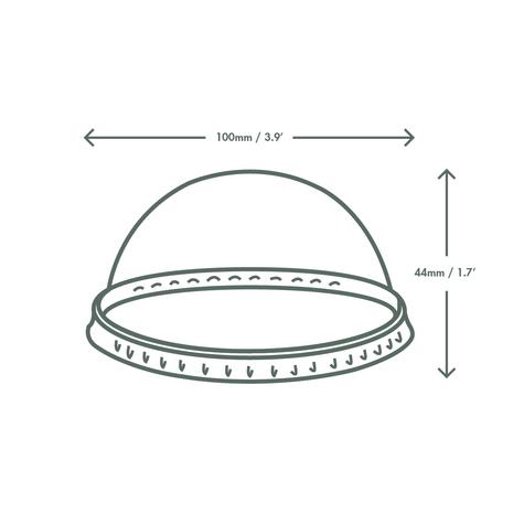 96-Series PLA Dome Lid, No Hole - main image