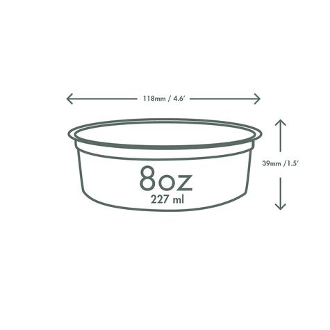 (500) 8oz PLA Round Deli Container - main image