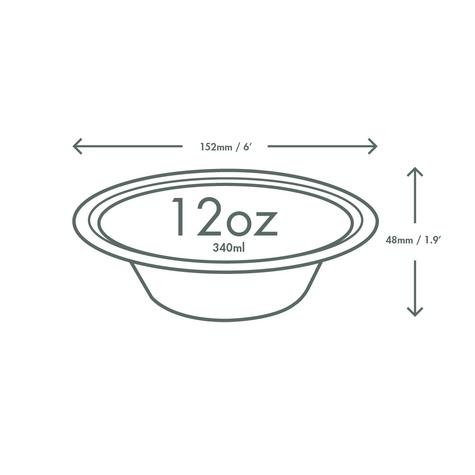 12oz Disposable Bagasse Bowl (500) - main image