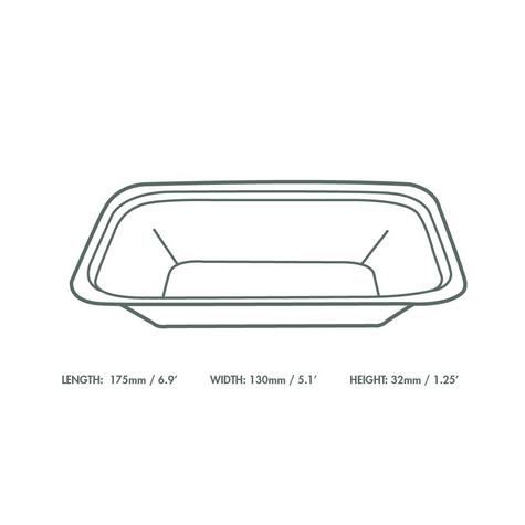 Medium Bagasse Chip Tray (500) - main image