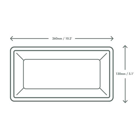 10 x 5in Rectangular Disposable Bagasse Plate (500) - main image