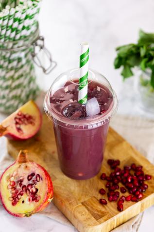 96-Series PLA Dome Lid, Straw Hole - main image