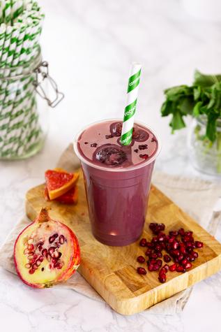 96-Series PLA Dome Lid, Straw Hole - main image