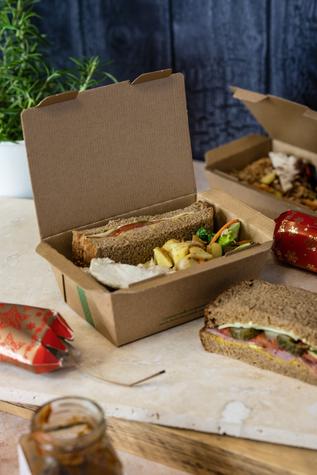 (100) Premium Burger Meal Box 24.5 x 12cm / 9 x 5in - main image