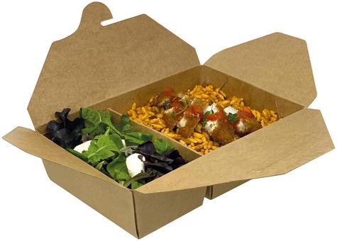 Colpac - Two Compartment Hot Food Takeaway Box Large - main image
