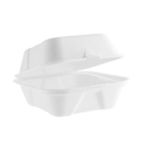 6" Bagasse Burger Box (500) - main image