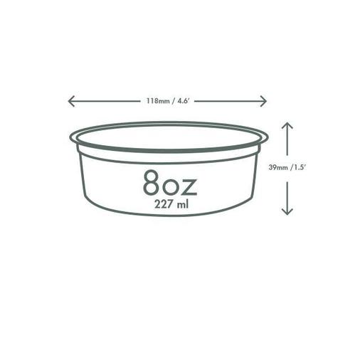 (500) 8oz PLA Round Deli Container - main image
