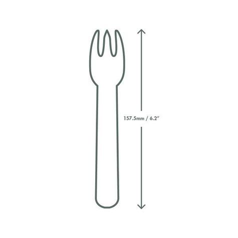 6.2" Compostable Paper Fork (1000) - main image