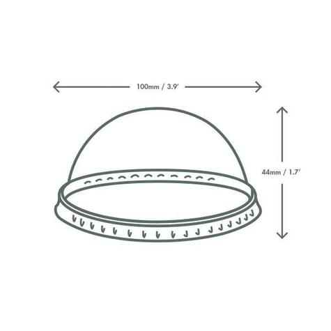 96-Series PLA Dome Lid, No Hole - main image