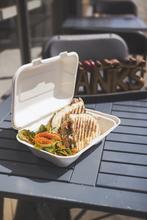 9" x 6" Large Bagasse Clamshell (200) - thumbnail image 34