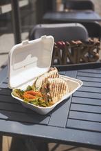 9" x 6" Large Bagasse Clamshell (200) - thumbnail image 28