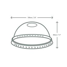96-Series PLA Dome Lid, Straw Hole - thumbnail image 3