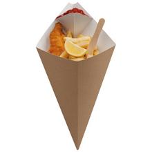 Large Kraft Cone With Dip Corner